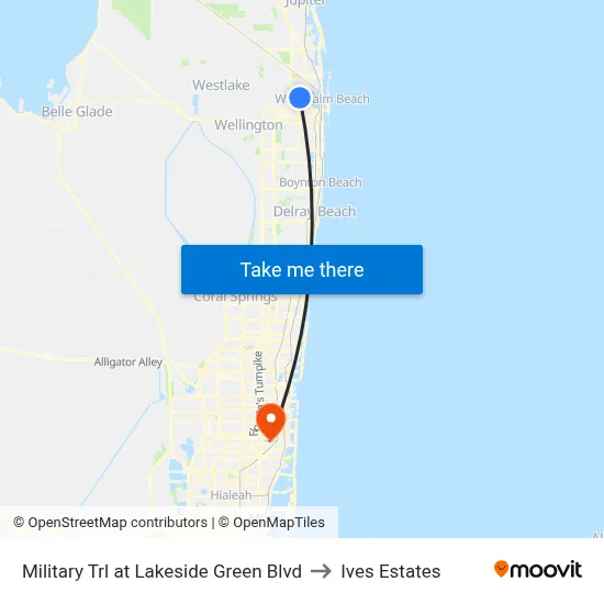 Military Trl at Lakeside Green Blvd to Ives Estates map
