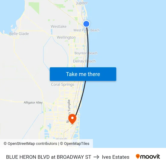BLUE HERON  BLVD at BROADWAY ST to Ives Estates map
