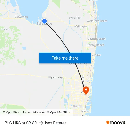 BLG HRS at SR-80 to Ives Estates map