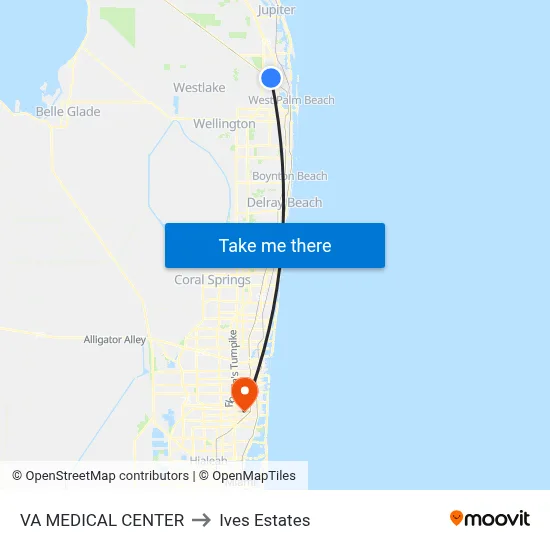 VA MEDICAL CENTER to Ives Estates map