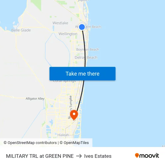 MILITARY TRL at GREEN PINE to Ives Estates map