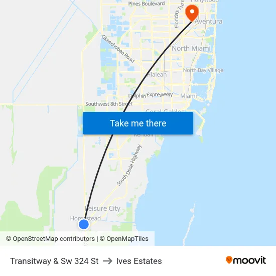 Transitway & Sw 324 St to Ives Estates map