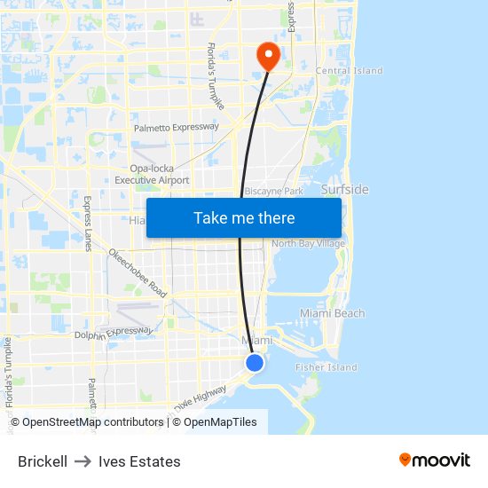 Brickell to Ives Estates map