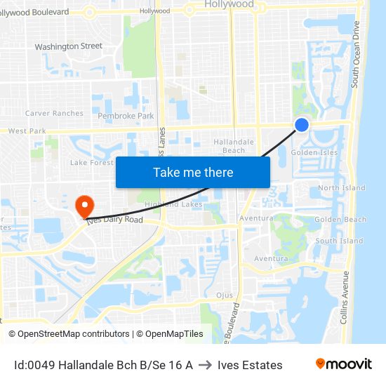 Id:0049 Hallandale Bch B/Se 16 A to Ives Estates map