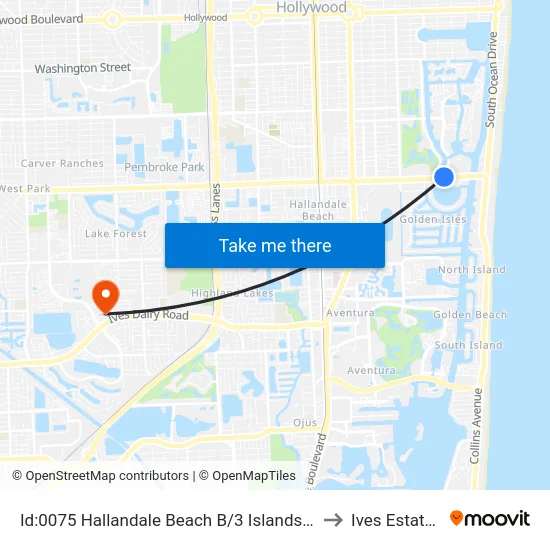 Id:0075 Hallandale Beach B/3 Islands B to Ives Estates map