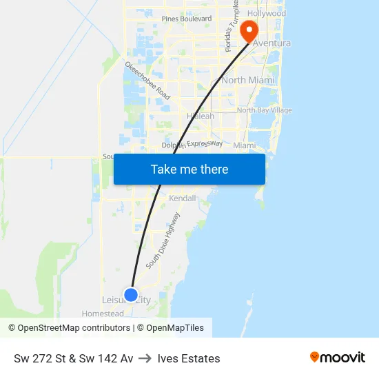 Sw 272 St & Sw 142 Av to Ives Estates map