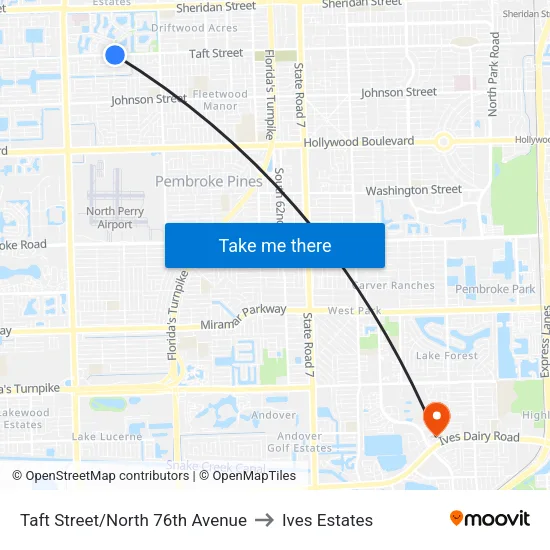 Taft Street/North 76th Avenue to Ives Estates map