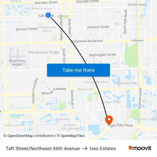 Taft Street/Northeast 66th Avenue to Ives Estates map