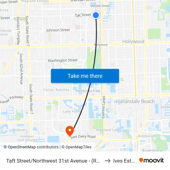 Taft Street/Northwest 31st Avenue - (Rotary Park) to Ives Estates map