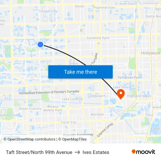 Taft Street/North 99th Avenue to Ives Estates map