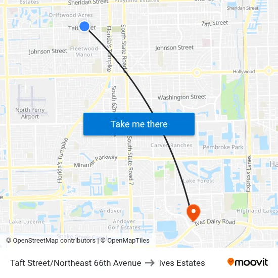 Taft Street/Northeast 66th Avenue to Ives Estates map