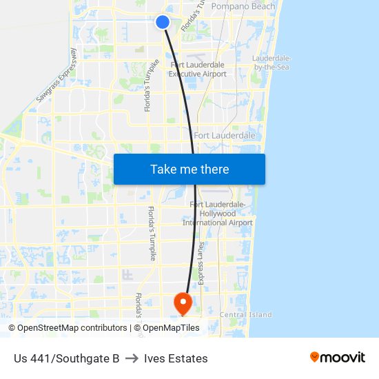 US 441/SOUTHGATE B to Ives Estates map