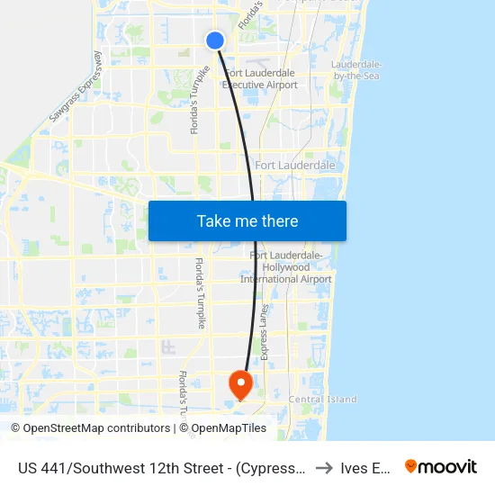 US 441/Southwest 12th Street - (Cypress Lakes Town Center) to Ives Estates map