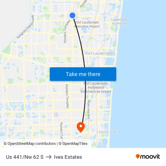 Us 441/Nw 62 S to Ives Estates map