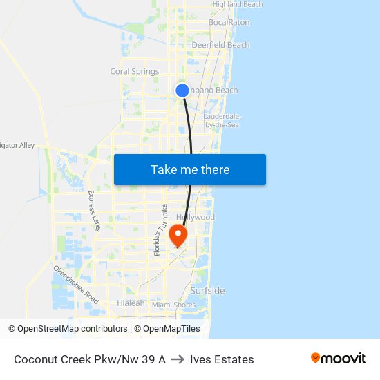 Coconut Creek Pkw/Nw 39 A to Ives Estates map
