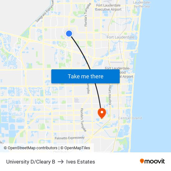 University D/Cleary B to Ives Estates map