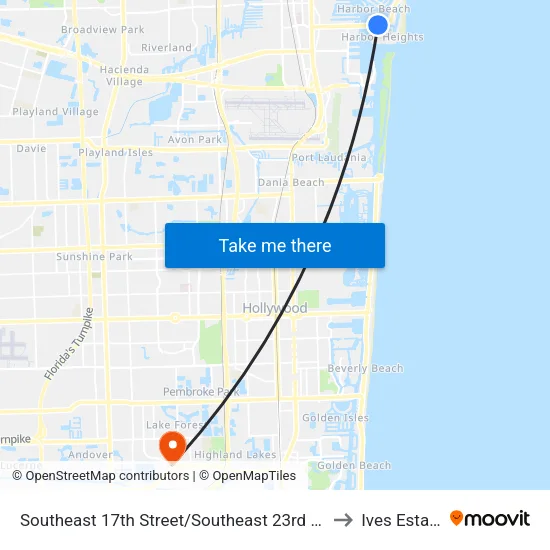 Southeast 17th Street/Southeast 23rd Avenue to Ives Estates map