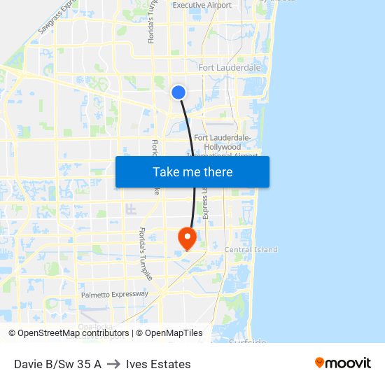 Davie B/Sw 35 A to Ives Estates map