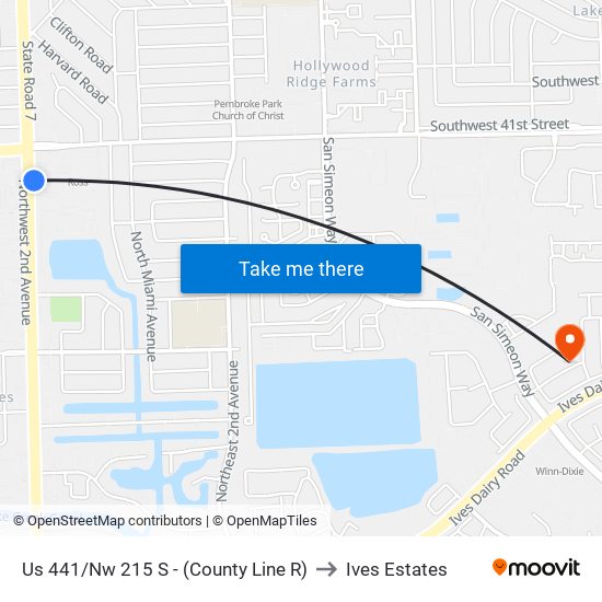 Us 441/Nw 215 S - (County Line R) to Ives Estates map