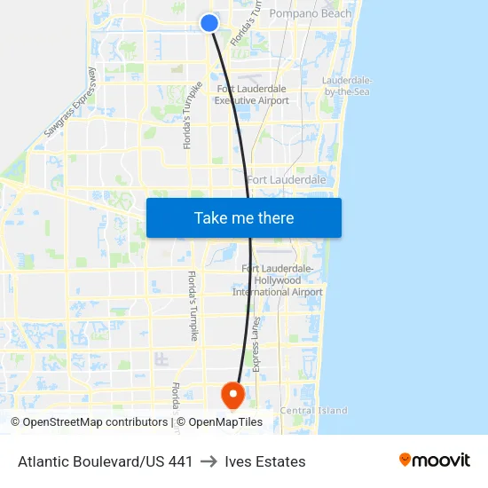 Atlantic Boulevard/US 441 to Ives Estates map