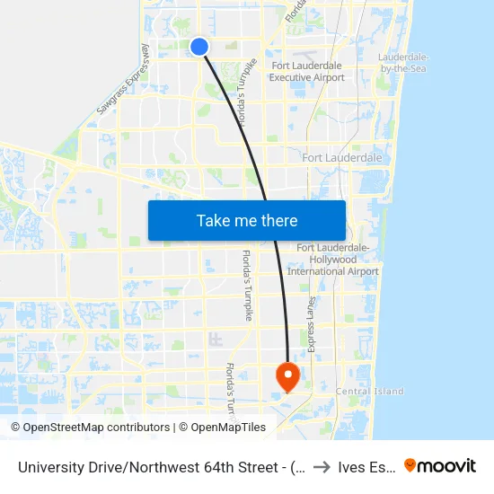 University Drive/Northwest 64th Street - (Concord Village II) to Ives Estates map