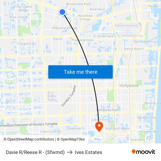 Davie R/Reese R - (Sfwmd) to Ives Estates map