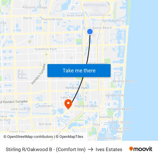 Stirling R/Oakwood B - (Comfort Inn) to Ives Estates map