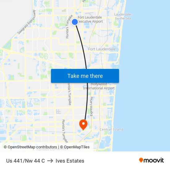 Us 441/Nw 44 C to Ives Estates map