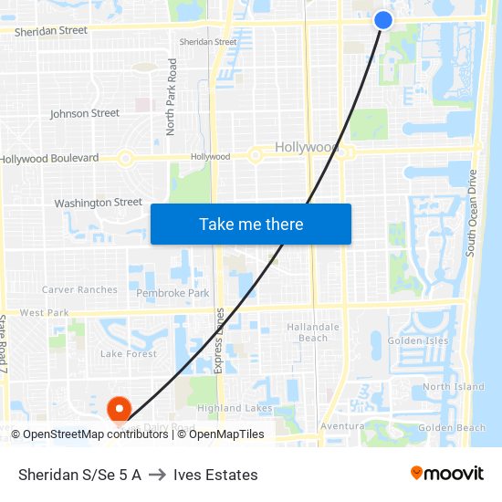 Sheridan S/Se 5 A to Ives Estates map