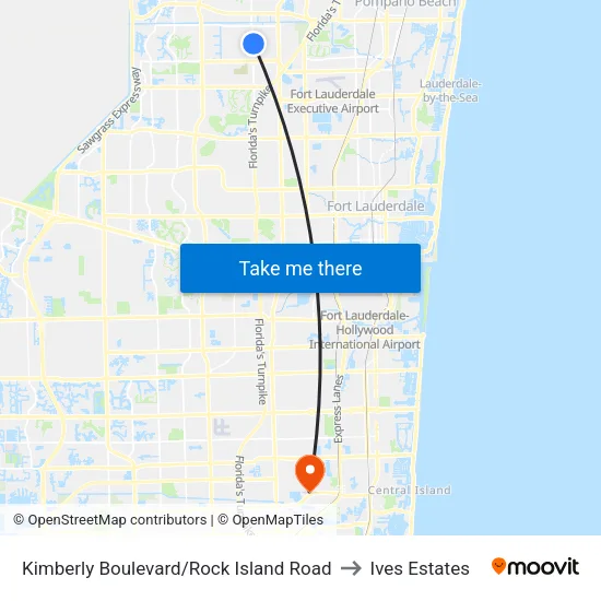 Kimberly Boulevard/Rock Island Road to Ives Estates map