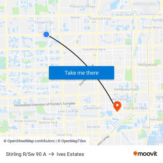 STIRLING R/SW 90 A to Ives Estates map