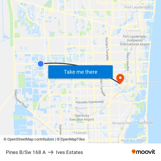 Pines B/Sw 168 A to Ives Estates map