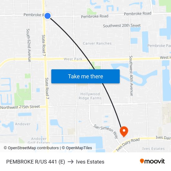 PEMBROKE R/US 441 (E) to Ives Estates map