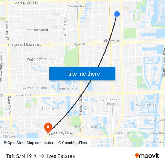 Taft S/N 19 A to Ives Estates map