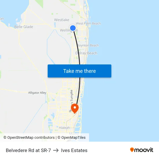 Belvedere Rd at SR-7 to Ives Estates map