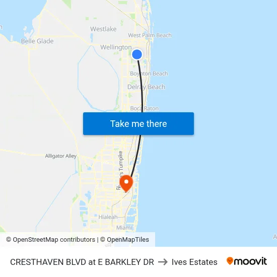 CRESTHAVEN BLVD at  E BARKLEY DR to Ives Estates map