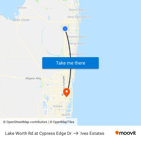 Lake Worth Rd at Cypress Edge Dr to Ives Estates map