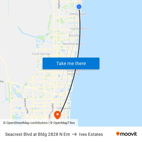 SEACREST BLVD at BLDG 2828 N ENT to Ives Estates map