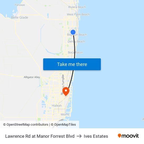 LAWRENCE RD at  MANOR FORREST BLVD to Ives Estates map