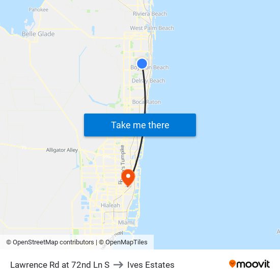 LAWRENCE RD at 72ND LN S to Ives Estates map