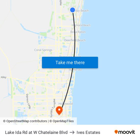 Lake Ida Rd at  W Chatelaine Blvd to Ives Estates map