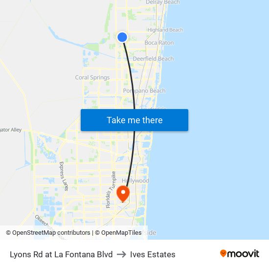 Lyons Rd at  La Fontana Blvd to Ives Estates map