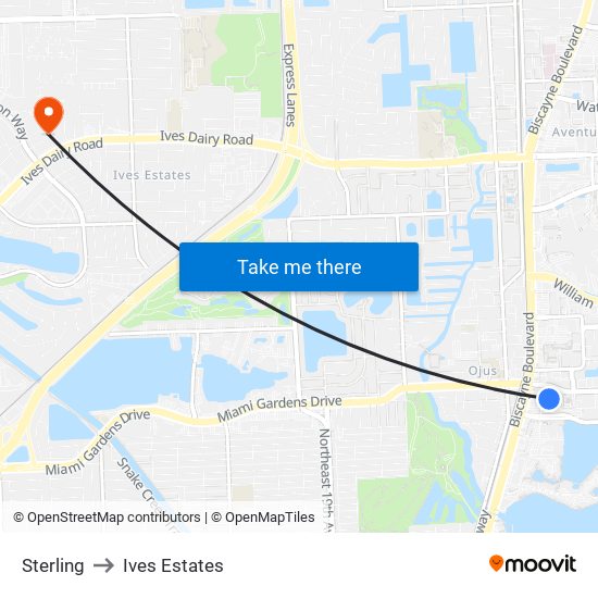 Sterling to Ives Estates map