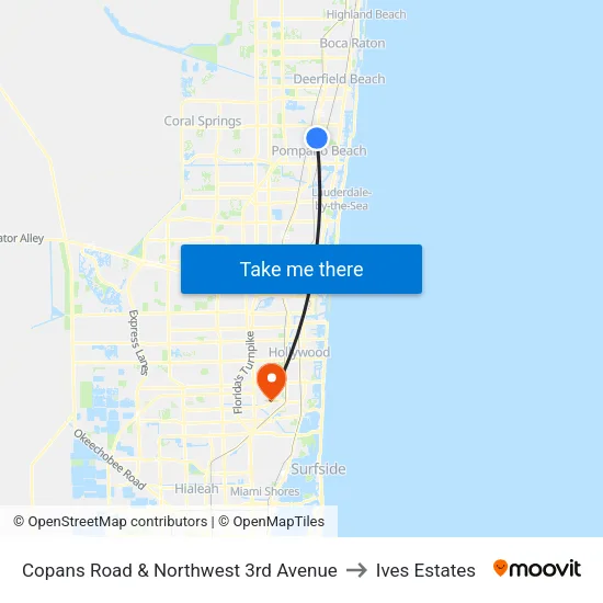 Copans Road & Northwest 3rd Avenue to Ives Estates map