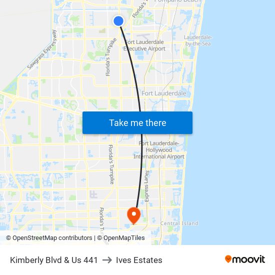 Kimberly Blvd & US 441 to Ives Estates map