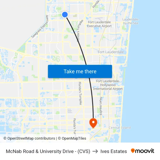 McNab Road & University Drive - (CVS) to Ives Estates map