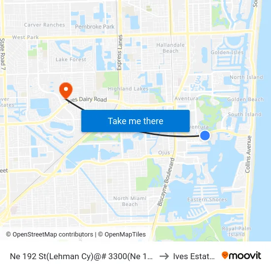 Ne 192 St(Lehman Cy)@# 3300(Ne 191 to Ives Estates map