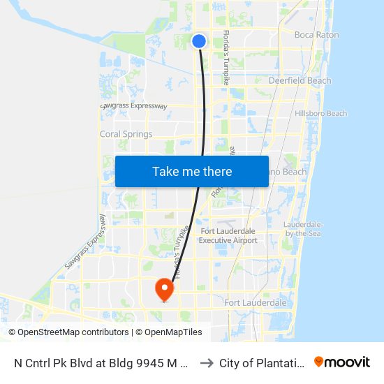 N Cntrl Pk Blvd at Bldg 9945 M Ent to City of Plantation map