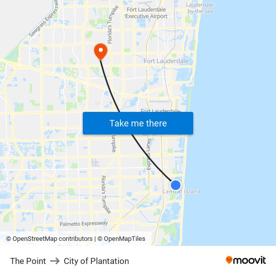 The Point to City of Plantation map