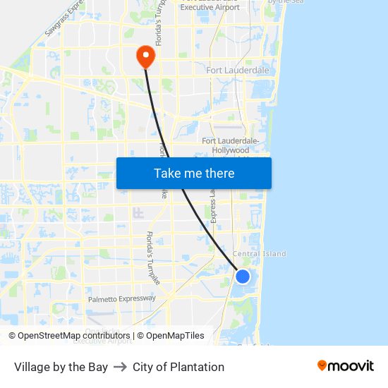 Village by the Bay to City of Plantation map